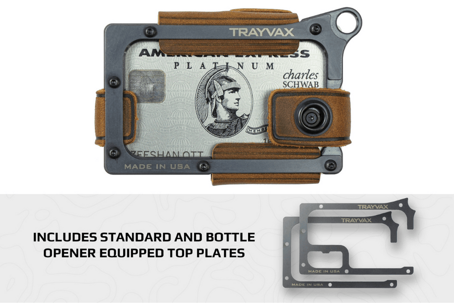 Trayvax Enterprises Wallet Contour Wallet - Black Tobacco Brown